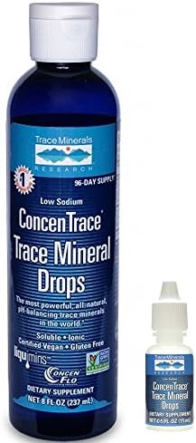 Trace Minerals - Bundle with ConcenTrace Trace Mineral Drops - 8 oz + ConcenTrace Mineral 0.5oz