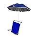 AMMSUN 7.5ft Heavy Duty HIGH Wind Beach Umbrella with sand anchor Vent Tilt Portable Sun Shelter, UV 50+ Protection Outdoor Sunshade Umbrellas Carry Bag for Patio Garden Pool Backyard Multicolor Blue