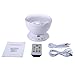 NEWKBO Remote Control Ocean Wave Projector,12 LED &7 Colors Night Light Projector, with Built-in Mini Music Player, for Living Room and Bedroom (White)