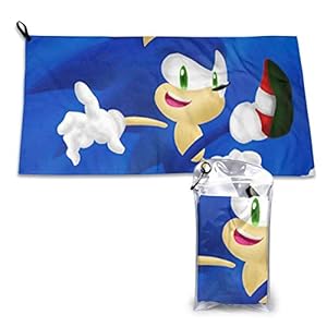 RGFDF Microfiber Beach Towel Sonic Hedgehog Sand Beach Towel Quick Dry Super Absorbent Lightweight Towels Sand Proof Towel Best Lightweight Towel For The Swimming Sports Beach Gym Camping Home Life