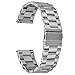 Fitbit Blaze Bands, eLander™ Solid Stainless Steel Metal Watch Strap Business Replacement Watchband with Durable Folding Clasp for Fitbit Blaze Tracker Smart Fitness Watch Band (Silver)