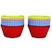 Chefaith 24-Pcs Reusable Silicone Baking Cups, Cupcake Liners, Muffin Cups [12 Heart-Shaped & 12 Round Cups, Each with 4 Colors] - Non-Stick, Heat Resistant (Up to 480F) Mini Baking Molds, Food Grade