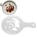 yueton Pack of 16 Cappuccino Coffee Barista Stencils Template Strew Pad Duster Spray