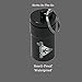 Cool Set of 2 Smell-Proof Airtight Stash Jars, Waterproof Containers for Weed, Herbs and Tobacco with Keychain and Gift Box, Perfect as Secret Mini Travel Stash Box, Black, and Red by Green-Der