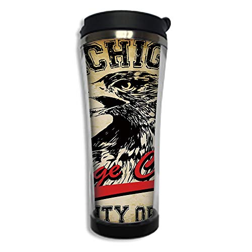 Tumblers For Drinking With Lid 14.2ozby,eagle,hand Drawn Cit