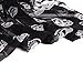 NYKKOLA Girls Skulls Printed Black Long Soft Scarf Shawl, White