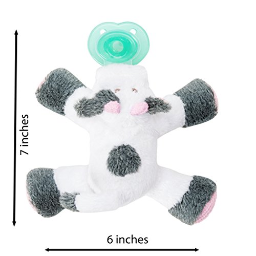 Nookums PaciPlushies Buddies Cow Pacifier Holder Adapts to Name