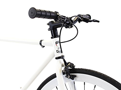 Golden Cycles Single Speed Fixed Gear Bike with Front & Rear Brakes - Thumbnail 2