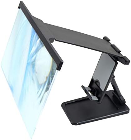 JIAX 3D Mobile Phone Screen Magnifier, Smartphone Stand, 12 Inch HD Mobile Phone Screen Amplifier Stand for Gaming Movies Videos Detachable Mobile Phone Bracket Amplifier