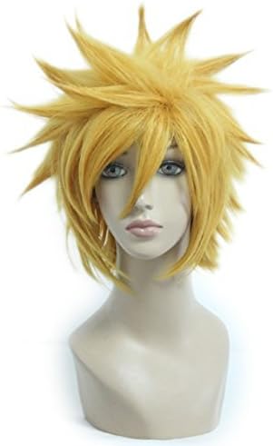 30cm Anime Wig Fashion Golden Short Layered Style Cosplay Hair Wig+ Wig Cap by CosplayMIX