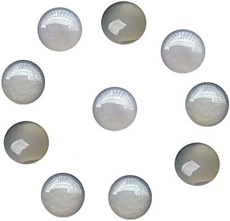 Large Gemstone Cabochons Natural Gray Agate Semi Precious Stone 25mm Flat Back Round Cabochon Sold by 12 Pcs (No Hole)
