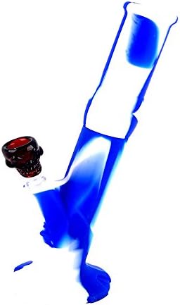 SILICONE HOOKAH SMOKING WATER RIG 13" UNBREAKABLE DETACHABLE ASSORTED COLORS (BLACK) #4