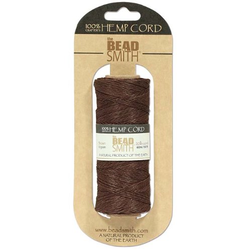 Natural Hemp Twine Bead Cord Brown Color 1mm / 197 Feet (60 Meters)