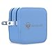 iPhone Charger 24W 4.8A Wanshine Smart Dual Port USB Travel Wall Charger for iPhone iPad, Samsung Galaxy, HTC Nexus Moto Blackberry(Charges Fast and Quickly) (Blue)