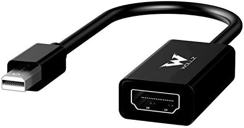 DP to HDMI, wollz 1080p Mini Gold Plated Displayport to HDMI (Male to Female) Adapter Cable Converter