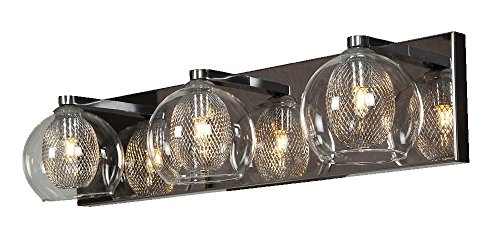 image for Access Lighting - HI Aeria - 3-Light Vanity - Chrome Finish - Clear Gl