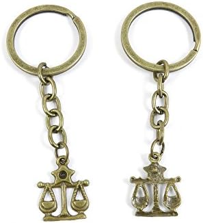 1 Pieces Ancient Bronze Keychain Keyring Key Chain Ring Charms Jewelry Making Handmade E3KY3 Libra