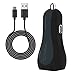 Cellet Fast Charging 15Watt Dual USB Port Car Charger with 4ft Type-C Cable High Powered 3Amp Compatible for Motorola Z3 Play Moto G6 X4 Z2 Force Z2 Play Z Droid Z Force Droid Z Play Droid Z3