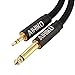 AIHIKO 1/4 to 1/8 Stereo Cable with Zinc Alloy Housing and Gold Plugs Nylon Braid 6.35mm to 3.5mm TRS Mini Jack Audio Cord for Phone, Laptop, Home Theater Devices and Amplifiers - 6 Feet