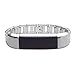 AUTRUN RIT-05 Newest Premium Replacement Accessory Metal Watch Bands Bracelet Strap for Fitbit Alta No Tracker, Style A, Silver