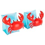 Sunnylife Inflatable Swimmies for Kids, Child Arm Band Swimming Pool Floaties - Crabby