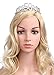 BABEYOND Crystal Birthday Tiara Rhinestone Princess Crown Happy Birthday Crowns Silver Diamante Happy 50th Birthday Tiara Crown (Silver-50th)
