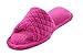 Beverly Rock Womens Quilted Terry Open Toe, Slide Scuff House Slipper (Pink) L