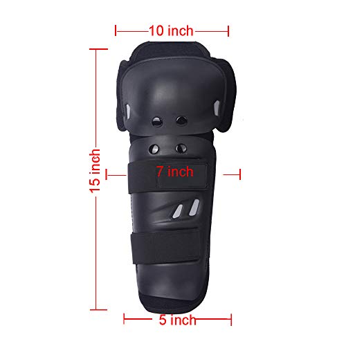 HNYG Adult Knee/Shin Guard Motocross Body Protection Motorcycle Knee Protector Black A799 (Black, Medium)
