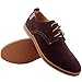 DADAWEN Men's Classic Suede Leather Oxford Dress Shoes Business Casual Shoes Brown US Size 12