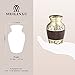 Mini Funeral Keepsake Urns, Small Cremation Urn for Human Ashes - Brass Hand Engraved - Fits a Small Amount of Cremated Remains - Burial Urn at Home or Office (Tranquility Brown)