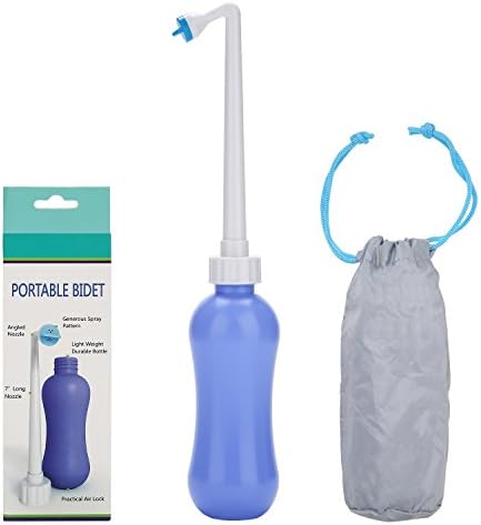 Newmodi Bidet Personal Hygienic Handheld Bidet Blue Bottle 450ML Water Capacity With Travel Bag