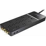 Rocketfish - 12-Outlet/2-USB Surge Protector Strip - Black
