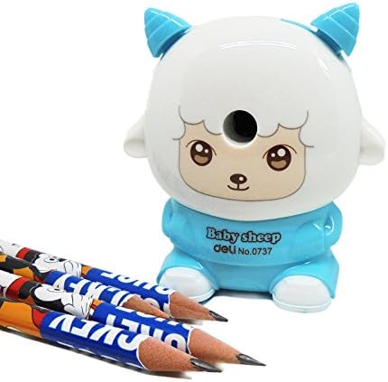 Cute Blue Sheep Pencil Sharpener For Home School Offices Student Children