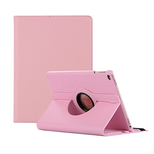 New iPad Pro 12.9 2017 Case,Dream Wings 360 Degrees Rotating Multi-Angle Viewing Stand Screen Protective Smart Case for Apple iPad Pro 12.9 inch 2017 Released Tablet (iPad Pro 12.9 2017, Pink)