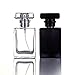 30ML Glass Refillable Perfume Bottle, Portable Square Cologne Empty Atomizer Bottle for Travel (Transparent)