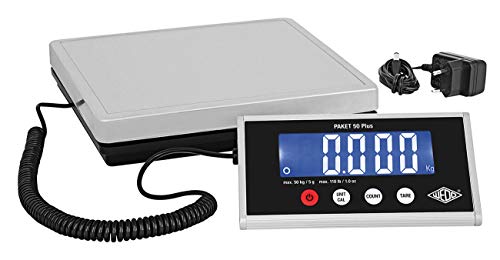 Wedo 507605005 50 Plus Parcel Scale with Counting Function 50 Plus with Power Supply 50 kg/5 g