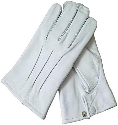 mens grey leather dress gloves Washable Leather Grey - Men