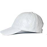 Lukkizara Genuine Leather Baseball Cap Adjustable Strap Plain Real Lambskin Leather Hat Sports Visor