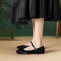 Dear Time Women's Satin Mary Jane Shoes Square Toe