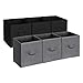 SONGMICS Set of 6 Storage Boxes, Non-Woven Fabric Foldable Storage Cubes and Toy Clothes Organiser Bins, 2 Grey, 2 Black UROB26GH
