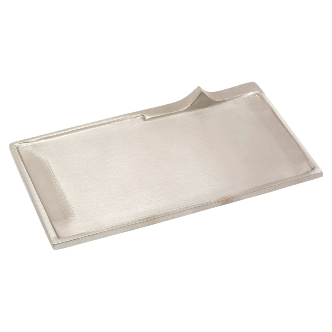 NKlaus candle plate rectangular 17x9cm brass nickel plated coaster saucer deco 10611