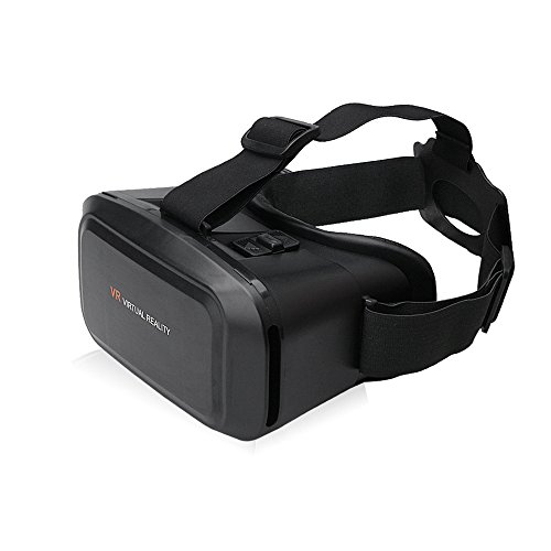 VR Headset, VR 3D Glasses, AiiKo VR Goggles Box Virtual Reality Glasses for 3D Video Movies Games 360? Video with Magnetic Trigger for iPhone 6 / 7 Plus Samsung Nexus HTC Laptops of 3.5-6.0" Screens