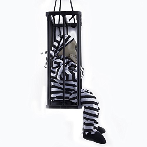M G House Halloween Motion Sensor Hanging Caged Animated Jail