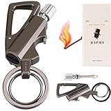 XIFEI Keychain Bottle Opener and Matchstick Fire Starter Great Kerosene Refillable Keychain Lighter
