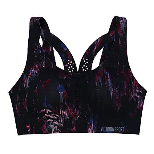 Victoria's Secret Angel Max Lightweight Sports Bra (34DDD, Black & Purple)