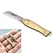 Bluejaye Fish-shape Keyring Pocket Keychain Tactical Small Folding Folder Knife Brass