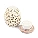 StarZebra Soapstone Tealight Candle Holder Egg Shaped with Intricate Tendril Openwork and Floral Pattern Beautiful Home Decor Idea