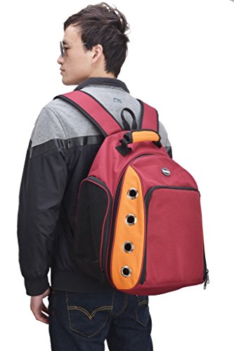 image for EXPAWLORER Multiple Deluxe Dog Carrier Mesh Travel Backpack Double Sho