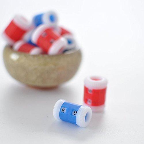 2Pcs Plastic Knit Counter 2 Size Knitting Crochet Stitch Marker Tools - Random Color - Thumbnail 2