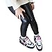 Hiigoo Girls Black Elasticity Faux Leather Pants Kids Thick Leggings Warmth Trousers (Black-G,140)
